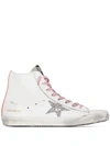 GOLDEN GOOSE FRANCY SNAKE-EFFECT TRIM SNEAKERS