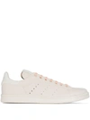 ADIDAS ORIGINALS X PHARRELL WILLIAMS NEUTRAL STAN SMITH LOW TOP LEATHER SNEAKERS