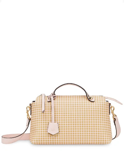 Fendi By The Way Checked Tote Bag In Pink