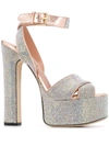 MARCO DE VINCENZO CRYSTAL EMBELLISHED PLATFORM SANDALS