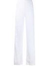 Neil Barrett Side Stripe Jacquard Detail Trousers In White