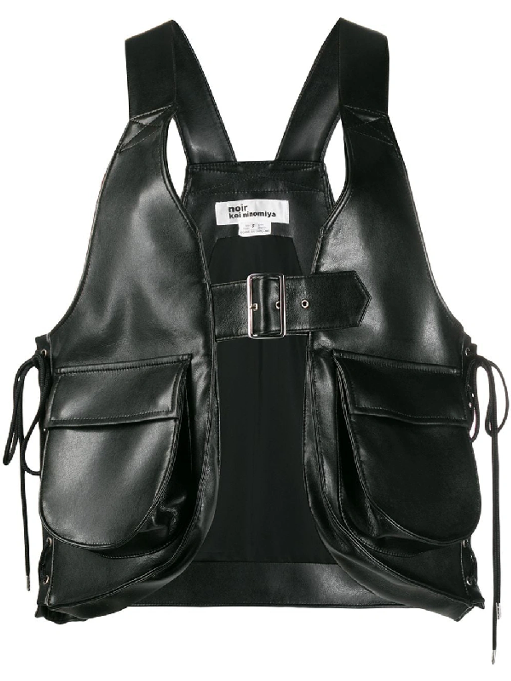 Noir Kei Ninomiya Comme des garcons ハーネス Comme Des Garçons Faux-leather Harness Vest In Black | ModeSens