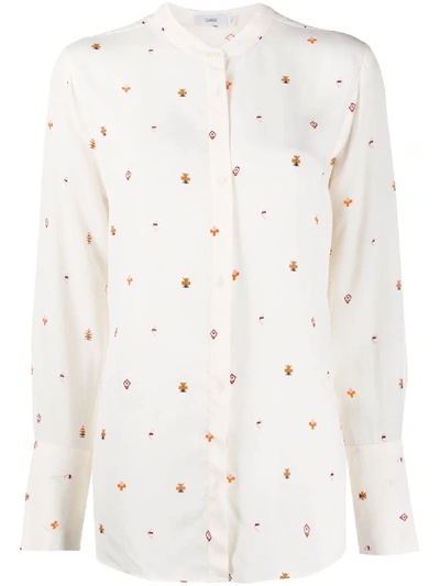 Closed Hieroglyphic Print Shirt In Neutrals