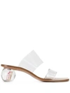 Cult Gaia Jila Flower Pvc Sandals In Brown