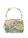 ROSANTICA EMBELLISHED FLORAL MINI BAG