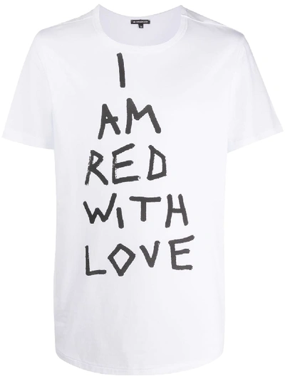 Ann Demeulemeester Red With Love T-shirt In White