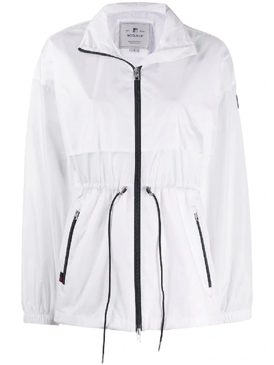 Woolrich Drawstring Parka Coat In White