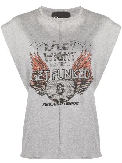 8pm Get Funked Printed Top In Grey