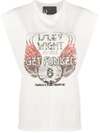 8pm Get Funked Printed Top In White