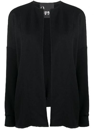 8pm Oversized Open-front Cardigan In Black