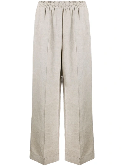 8pm Pull-on Wide-leg Trousers In Neutrals