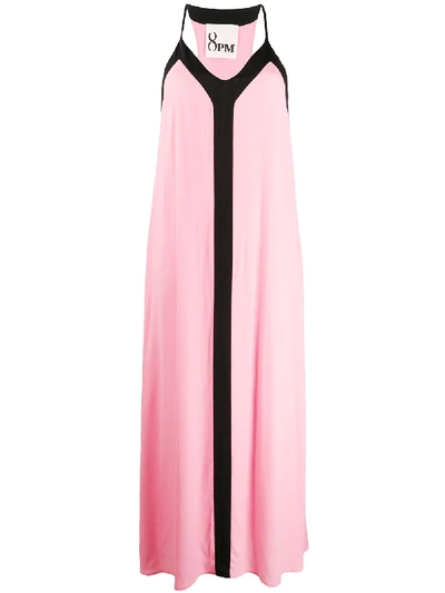8pm Sleeveless Racer-back Maxi Dress In Pink