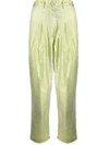 8PM METALLIZED CREASED TROUSERS