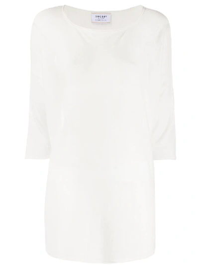 Snobby Sheep 3/4 Sleeve Loose-fit Blouse In White
