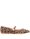 Polly Plume Bonnie Stone Zoo Ballerinas In Brown
