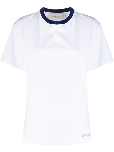 Golden Goose Short-sleeve Logo-print T-shirt In White