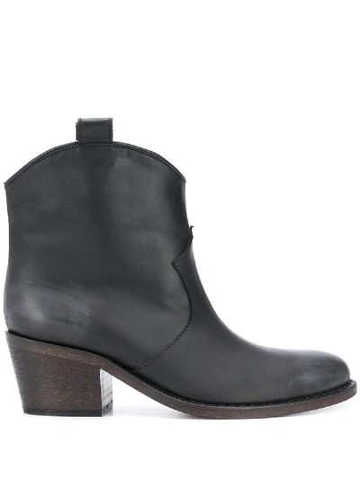 Via Roma 15 Side-tab Ankle Boots In Black