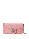 Gucci Gg Marmont Matelassé Shoulder Bag In Pink