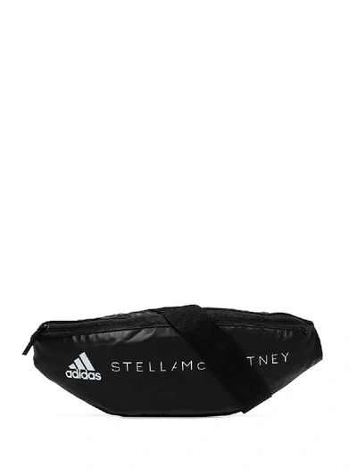 Adidas By Stella Mccartney Logo Print Belt Bag In Black