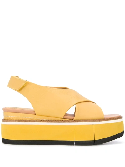 Paloma Barceló Effie Platform Sandals In Yellow