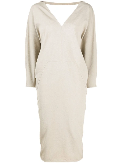 Rick Owens Release Jersey Dress In Neutrals