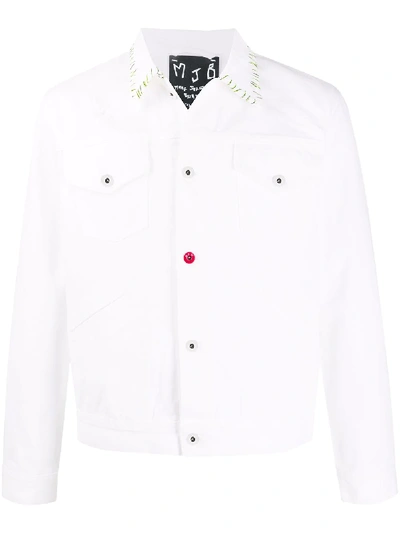 Mjb Marc Jacques Burton Denim Jacket In White