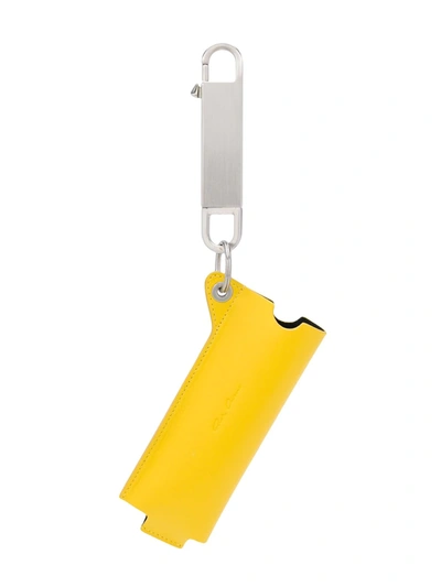 Rick Owens Pouch Keyring In Yellow
