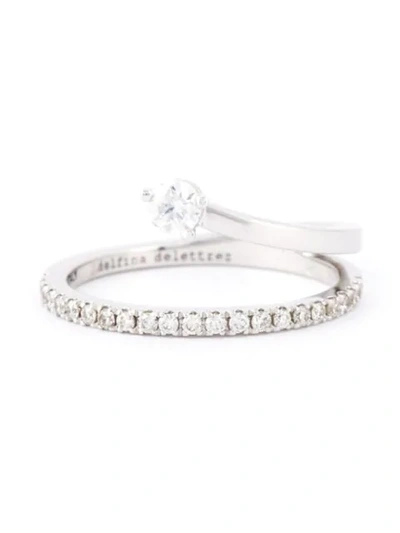 Delfina Delettrez 18kt White Gold Marry Me Diamond Ring In Metallic