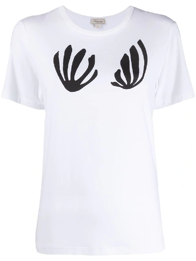 Temperley London Cocteau Flower Tshirt, White/black, Xs