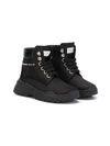 PHILIPP PLEIN LACE-UP LOGO ANKLE BOOTS