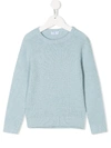 Siola Knitted Crew-neck Jumper In Blue