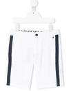 Tommy Hilfiger Junior Teen Logo-tape Chino Shorts In White