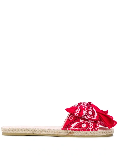 MANEBI SCARF TIED SLIDES