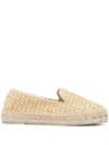 Manebi Natural Raffia Net Yucatan Espadrilles In Neutrals