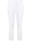 THEORY MID-RISE CROPPED TAPERED TROUSERS