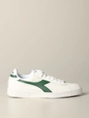 DIADORA GAME L LOW WAXED SNEAKERS IN TEXTURED LEATHER,11357841