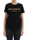 BALMAIN T-SHIRT LOGO BLACK,11357409