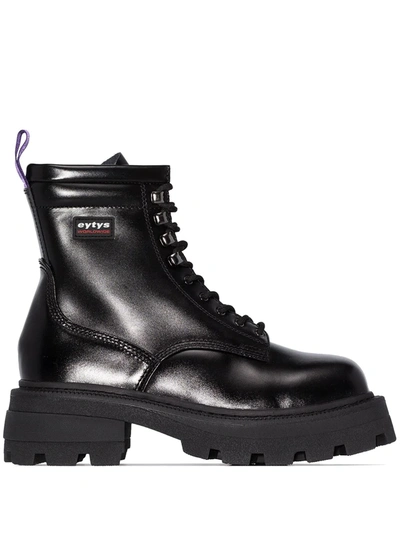 Eytys Michigan Chunky Leather Boots In Black