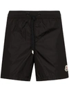 Moncler Logo-patch Swim Shorts In Black