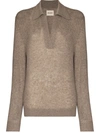 Khaite Jo Open Collar Jumper In Neutrals