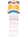 MISSONI DEEP V-NECK KAFTAN MAXI DRESS