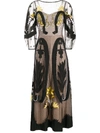 TEMPERLEY LONDON ART DECO-EMBROIDERED TULLE MIDI DRESS