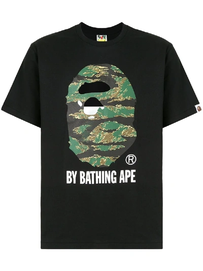Bape Logo Print T-shirt In Black