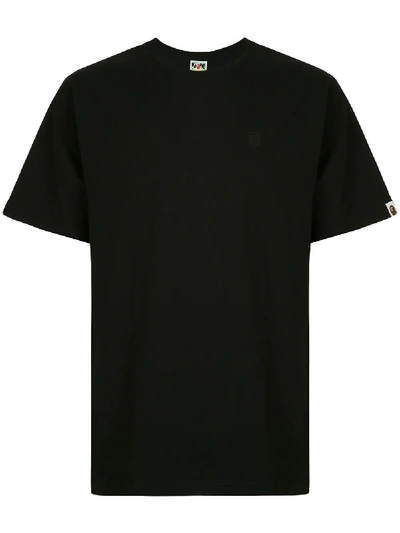 Bape Logo刺绣t恤 In Black