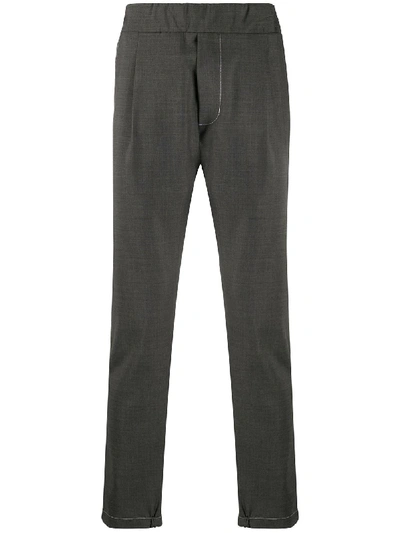 Low Brand Slip-on Straight Trousers In Grey