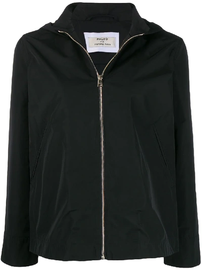 Paltò Zip-through Hooded Jacket In Black