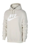 Nike Club Fleece Drawstring Hoodie In 72 Ltbone/ltbone