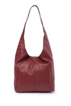 Lucky Brand Patti Leather Hobo Shoulder Bag In Maroon 07