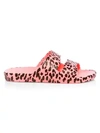 FREEDOM MOSES Leopard-Print Plastic Pool Slides