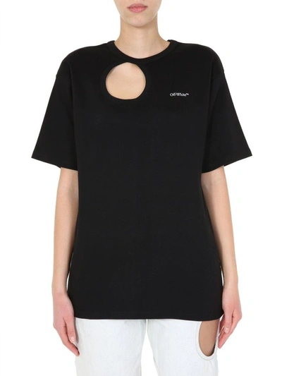 Off-white Cotton Jersey T-shirt In Black